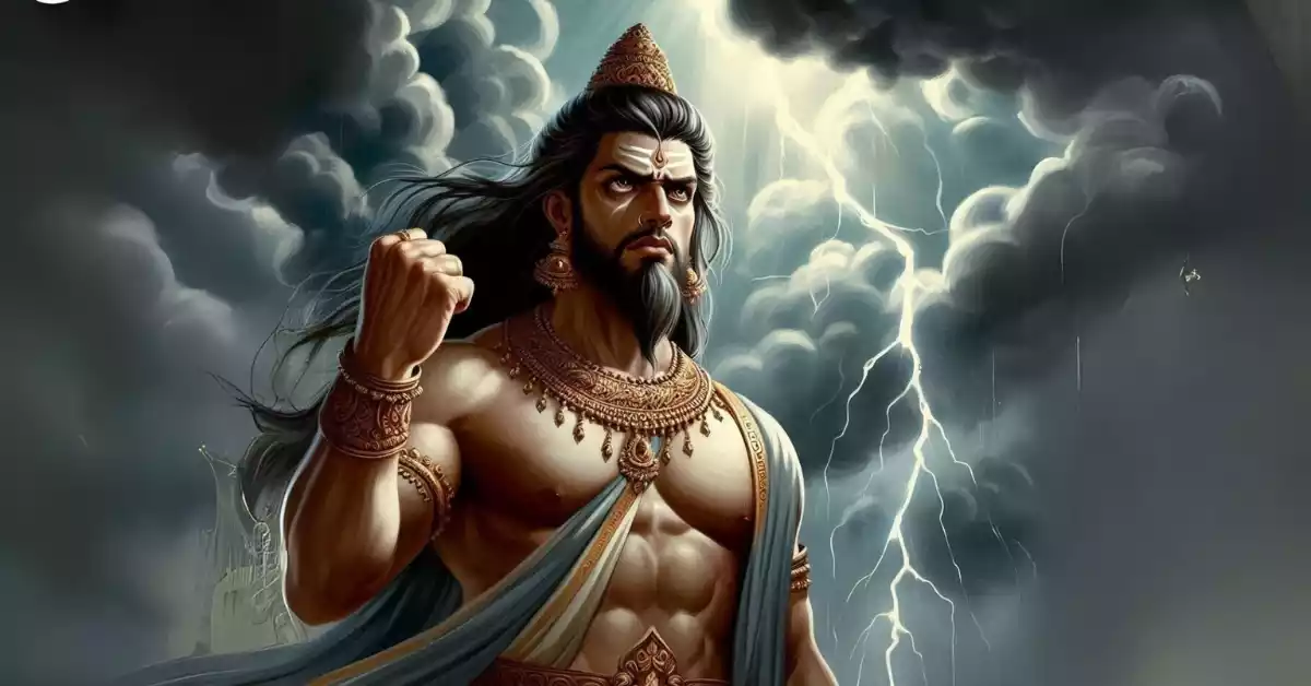 माता-गंगा-द्वारा-पुत्रों-को-बहाते-हुए-पौराणिक-दृश्य
