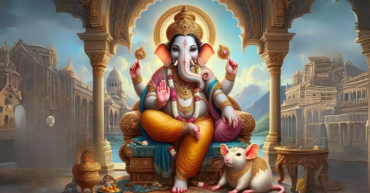 गणेश-जी-का-विवाह-पर्वत-पृष्ठभूमि-में-शिव-पार्वती-के-साथ