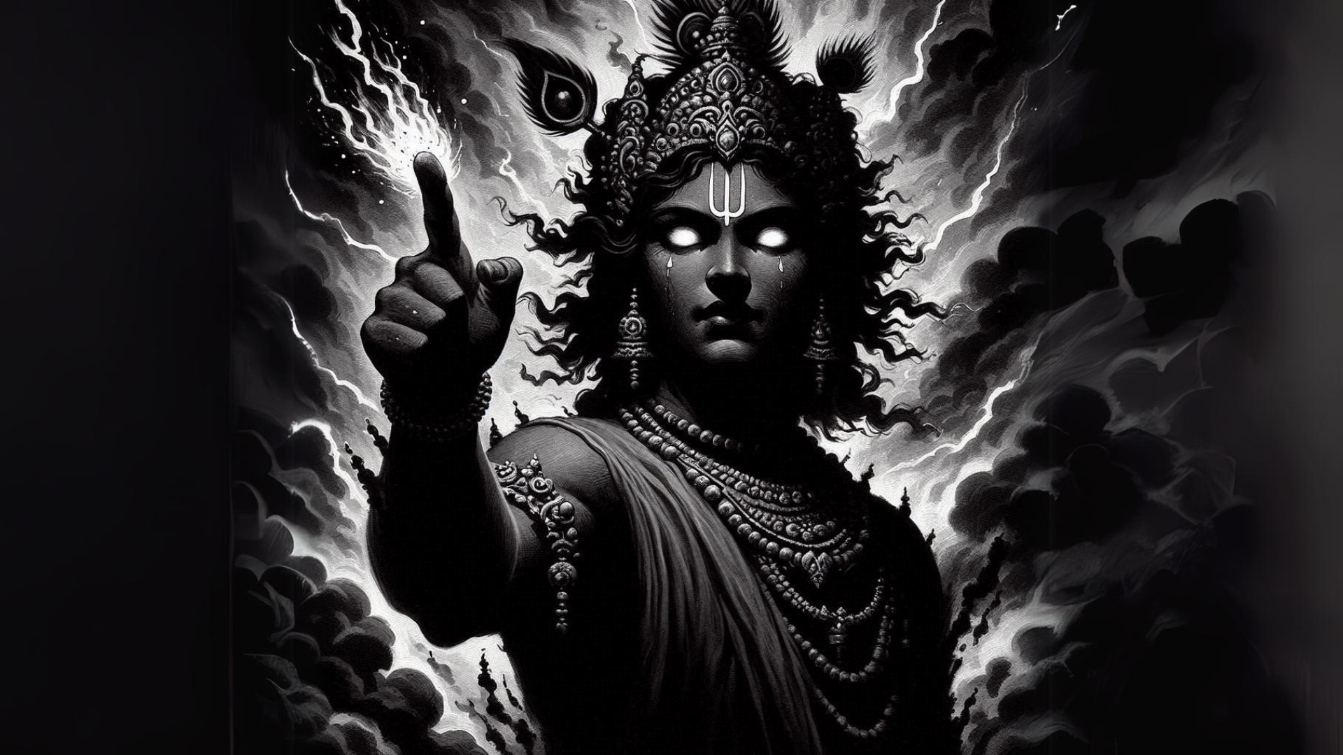 अश्वत्थामा-के-माथे-से-मणि-निकालते-हुए-कृष्ण