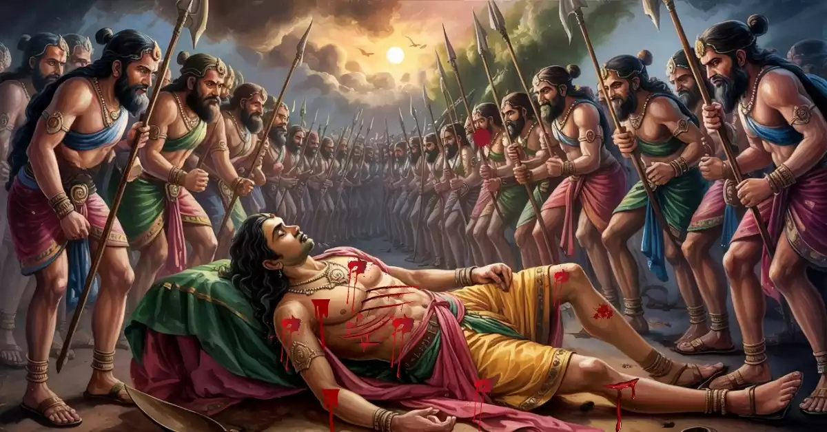 चक्रव्यूह-भेदन-अभिमन्यु-वीरता-महाभारत-दृश्य