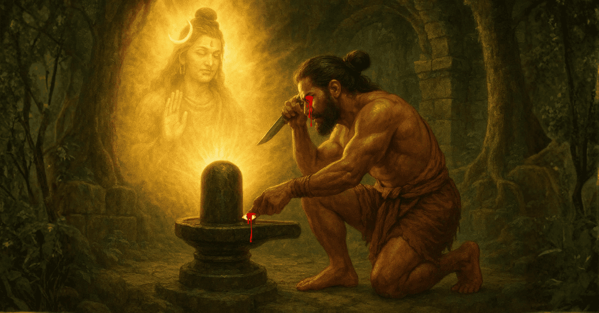 Read more about the article शिवलिंग पर पैर रखने वाले भक्त की अद्भुत कहानी: कन्नप्पा नयनार का अपार प्रेम